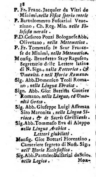 Notizie per l'anno ... secondo il martirologio romano..