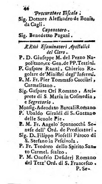 Notizie per l'anno ... secondo il martirologio romano..