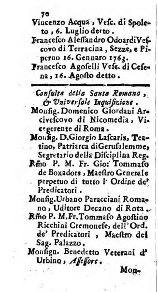 Notizie per l'anno ... secondo il martirologio romano..