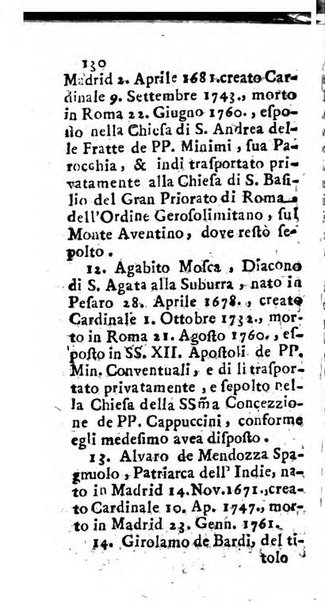 Notizie per l'anno ... secondo il martirologio romano..