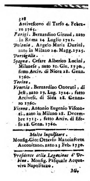 Notizie per l'anno ... secondo il martirologio romano..