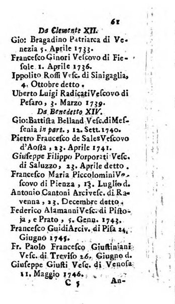 Notizie per l'anno ... secondo il martirologio romano..