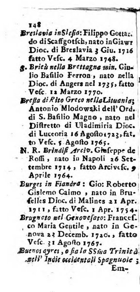 Notizie per l'anno ... secondo il martirologio romano..