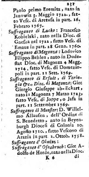 Notizie per l'anno ... secondo il martirologio romano..