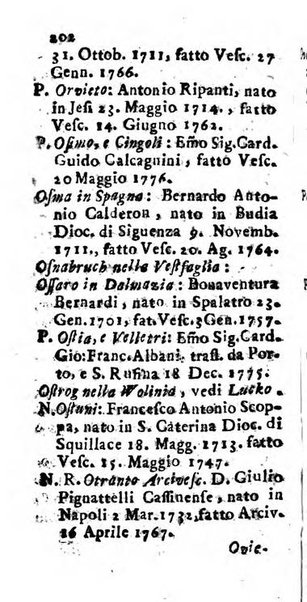 Notizie per l'anno ... secondo il martirologio romano..