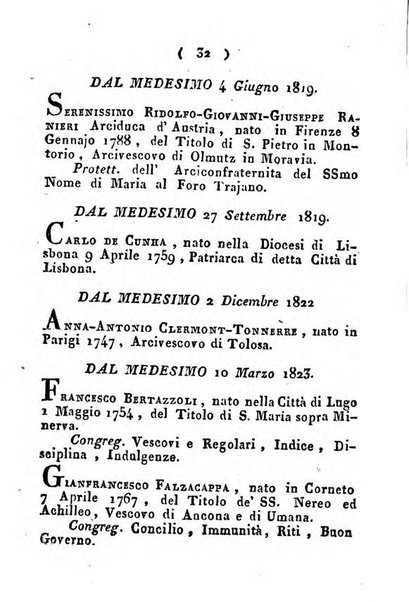 Notizie per l'anno ... secondo il martirologio romano..