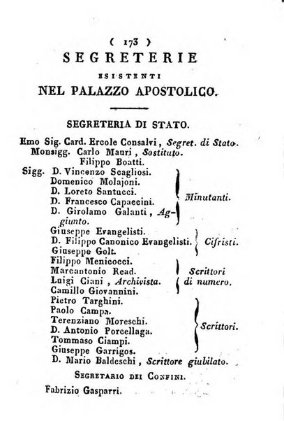 Notizie per l'anno ... secondo il martirologio romano..