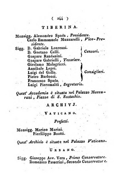 Notizie per l'anno ... secondo il martirologio romano..