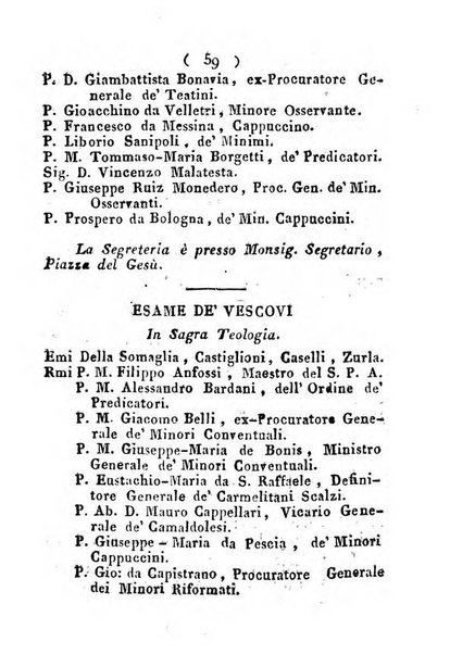 Notizie per l'anno ... secondo il martirologio romano..