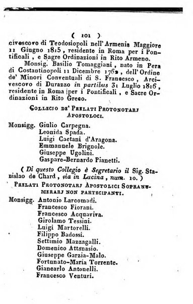 Notizie per l'anno ... secondo il martirologio romano..