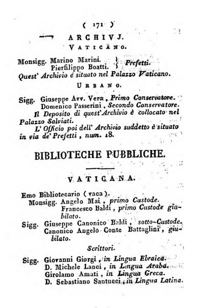 Notizie per l'anno ... secondo il martirologio romano..