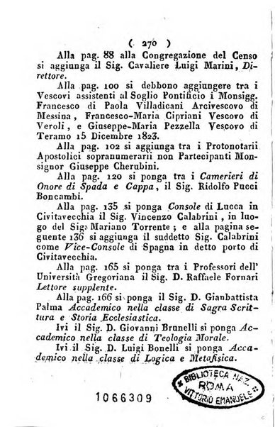 Notizie per l'anno ... secondo il martirologio romano..