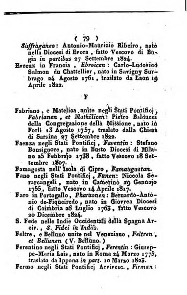 Notizie per l'anno ... secondo il martirologio romano..