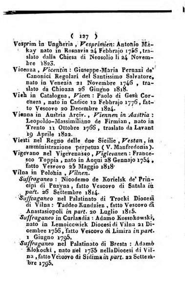 Notizie per l'anno ... secondo il martirologio romano..