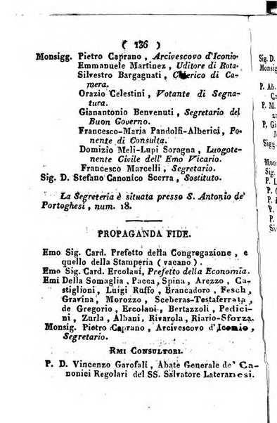 Notizie per l'anno ... secondo il martirologio romano..