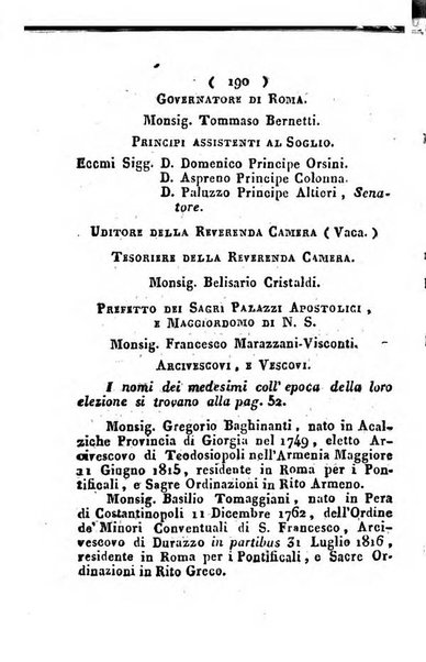 Notizie per l'anno ... secondo il martirologio romano..