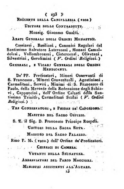 Notizie per l'anno ... secondo il martirologio romano..