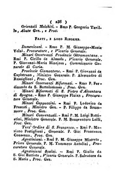 Notizie per l'anno ... secondo il martirologio romano..