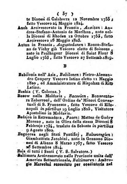 Notizie per l'anno ... secondo il martirologio romano..