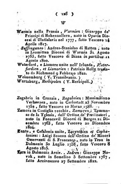 Notizie per l'anno ... secondo il martirologio romano..