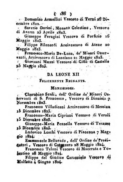 Notizie per l'anno ... secondo il martirologio romano..