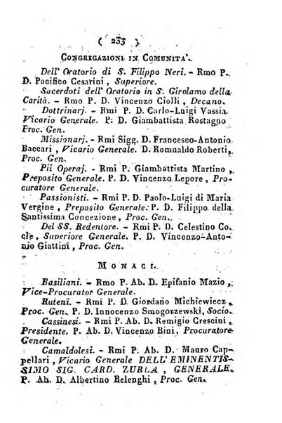 Notizie per l'anno ... secondo il martirologio romano..