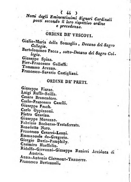 Notizie per l'anno ... secondo il martirologio romano..