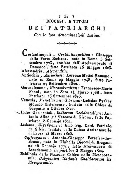 Notizie per l'anno ... secondo il martirologio romano..