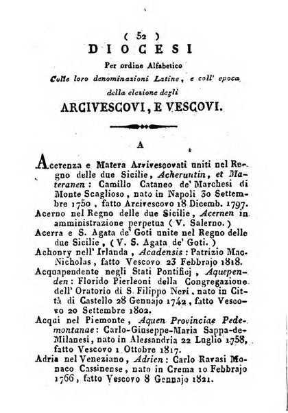 Notizie per l'anno ... secondo il martirologio romano..