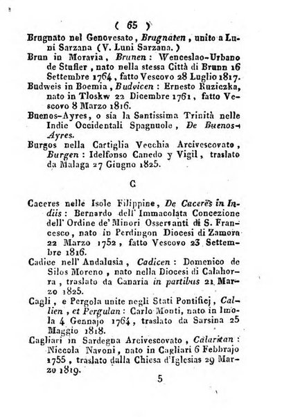 Notizie per l'anno ... secondo il martirologio romano..