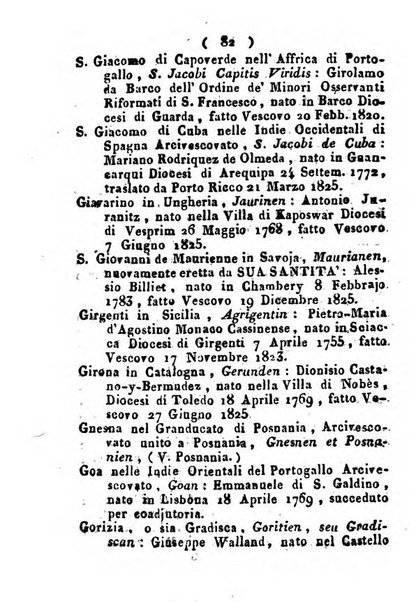 Notizie per l'anno ... secondo il martirologio romano..