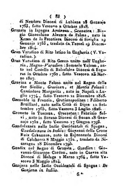 Notizie per l'anno ... secondo il martirologio romano..