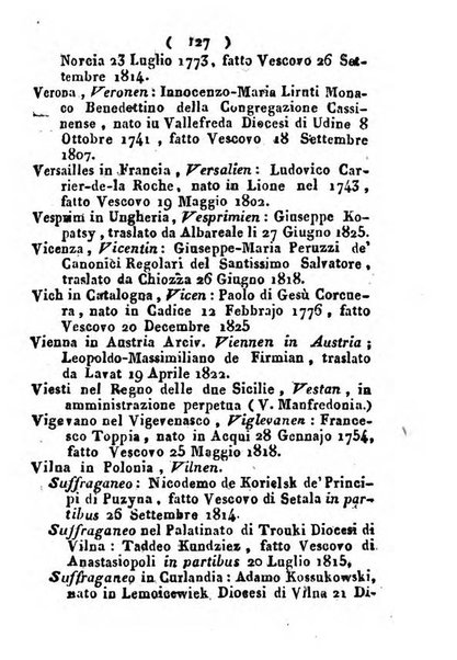 Notizie per l'anno ... secondo il martirologio romano..