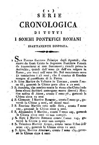 Notizie per l'anno ... secondo il martirologio romano..