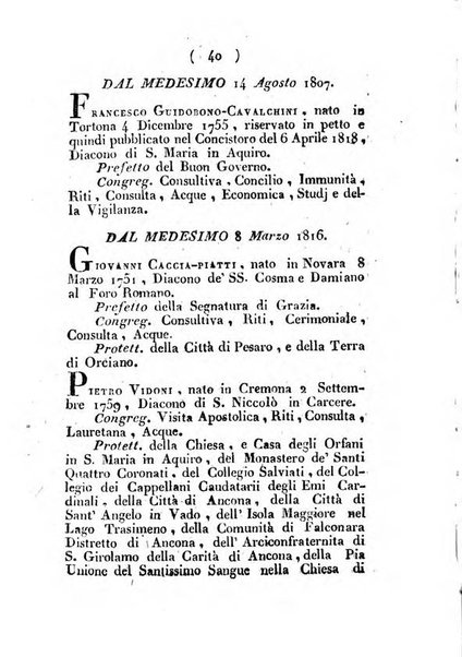 Notizie per l'anno ... secondo il martirologio romano..