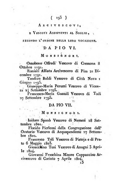 Notizie per l'anno ... secondo il martirologio romano..