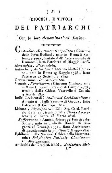 Notizie per l'anno ... secondo il martirologio romano..