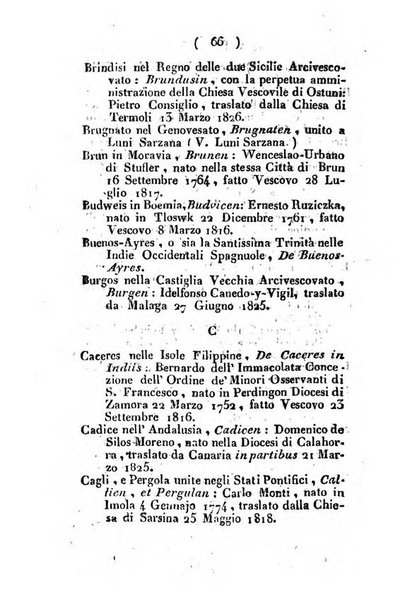 Notizie per l'anno ... secondo il martirologio romano..