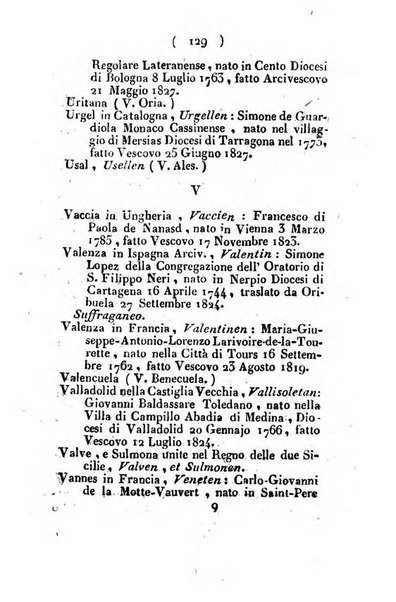 Notizie per l'anno ... secondo il martirologio romano..