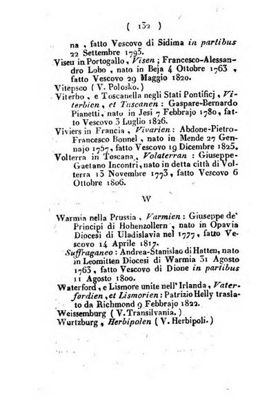 Notizie per l'anno ... secondo il martirologio romano..