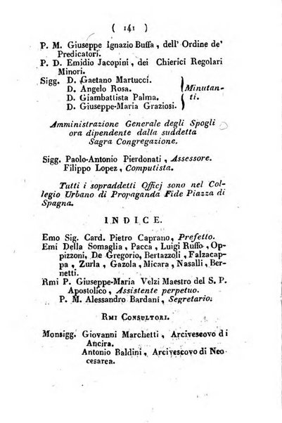 Notizie per l'anno ... secondo il martirologio romano..