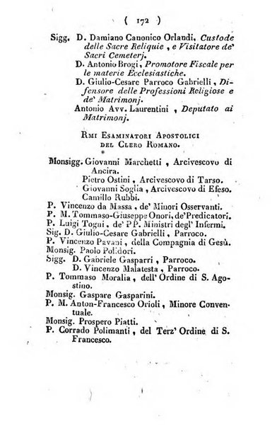 Notizie per l'anno ... secondo il martirologio romano..