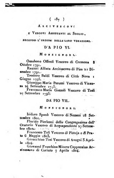 Notizie per l'anno ... secondo il martirologio romano..