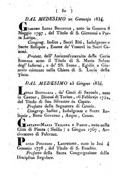 Notizie per l'anno ... secondo il martirologio romano..