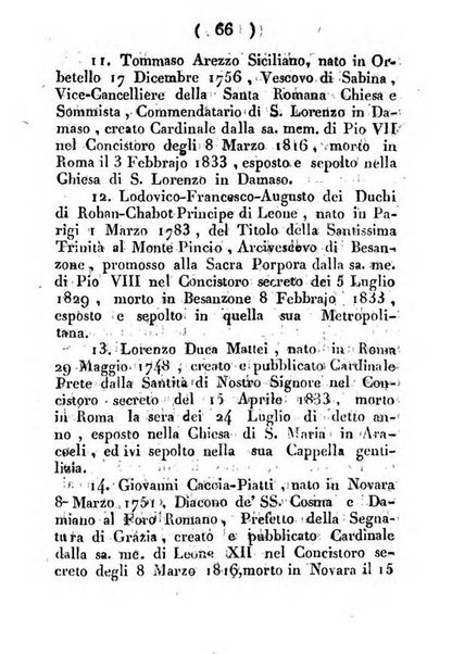 Notizie per l'anno ... secondo il martirologio romano..