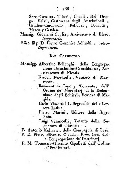 Notizie per l'anno ... secondo il martirologio romano..