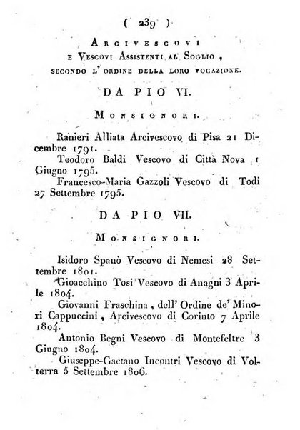 Notizie per l'anno ... secondo il martirologio romano..