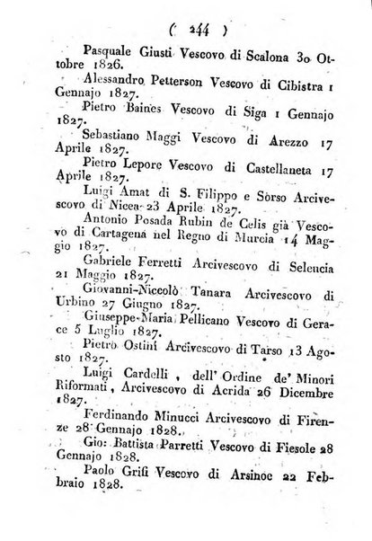 Notizie per l'anno ... secondo il martirologio romano..