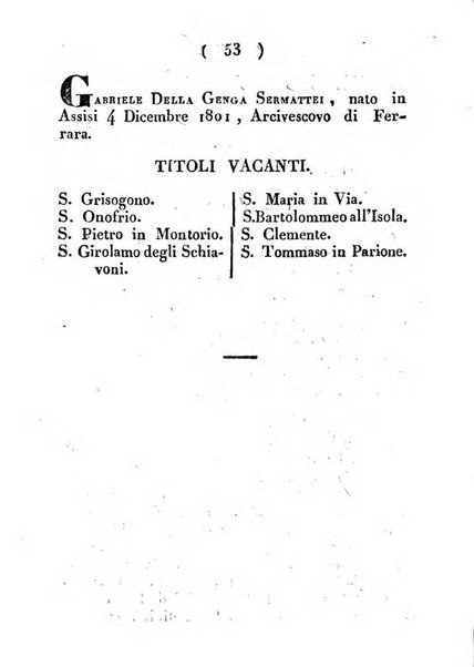 Notizie per l'anno ... secondo il martirologio romano..