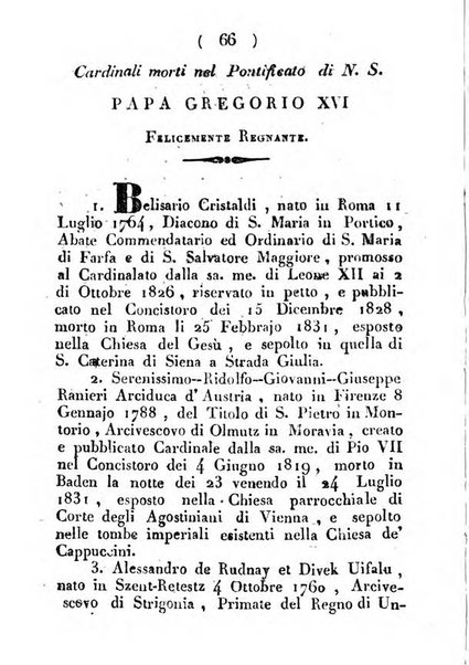 Notizie per l'anno ... secondo il martirologio romano..